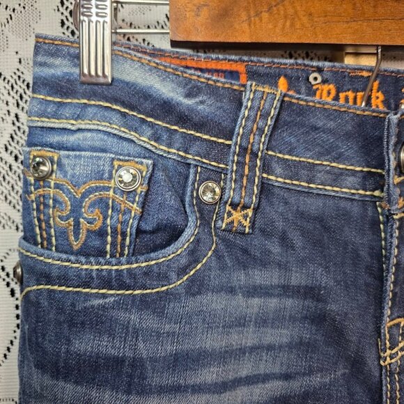 Rock Revival Christina Boot Cut Low-Rise Y2K Jeans 26 - Picture 3 of 16